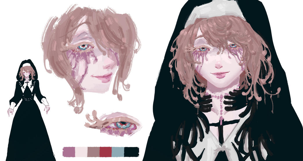 Nun (Manga Character Design)